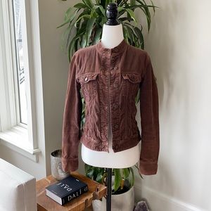 Vintage J. Crew Mandarin Collar Corduroy Jacket S
